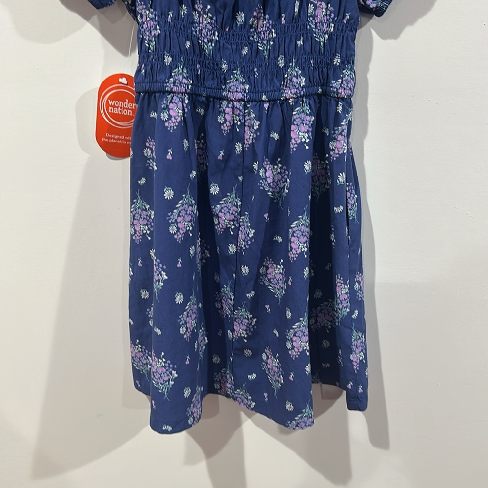 Floral Blue Kids Dress Size Small - Picture 3 of 10